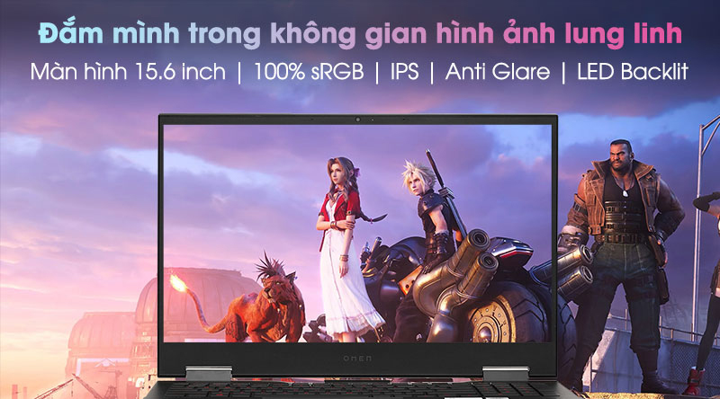 Màn hình HP Omen 15 còn có tần số quét siêu khủng lên đến 300 Hz