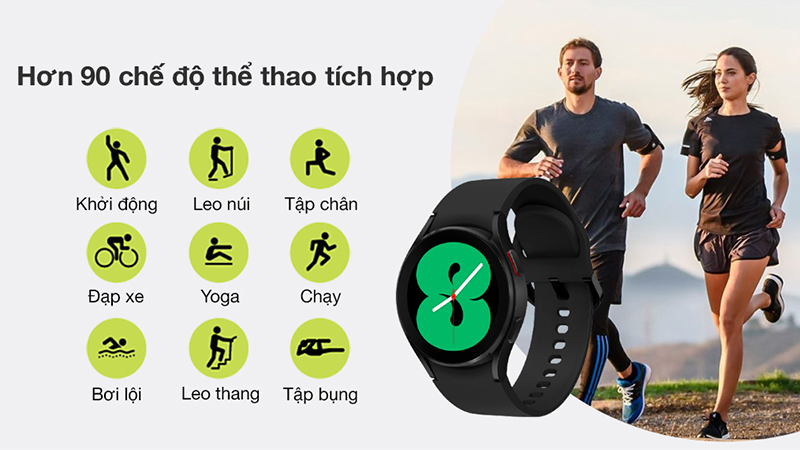 Đồng hồ thông minh Samsung hỗ trợ hơn 90 chế độ luyện tập khác nhau