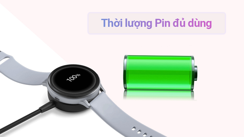Active 2 có dung lượng pin đủ để đồng hành cùng bạn cả ngày