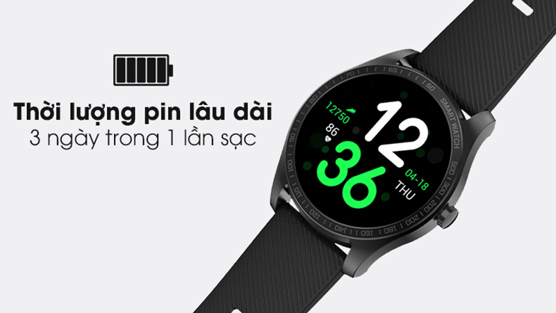 BeU Watch KW11 cung cấp lượng pin đủ trong 3 ngày với 2 giờ sạc đầy