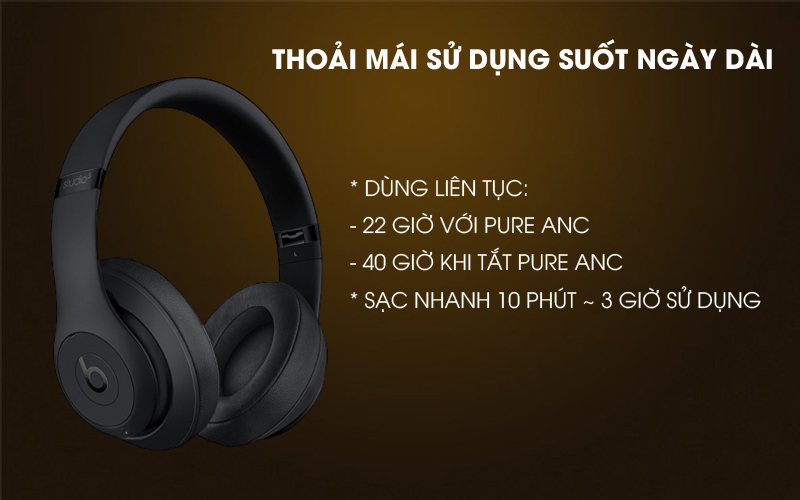 Tai nghe Beats có dung lượng pin lớn