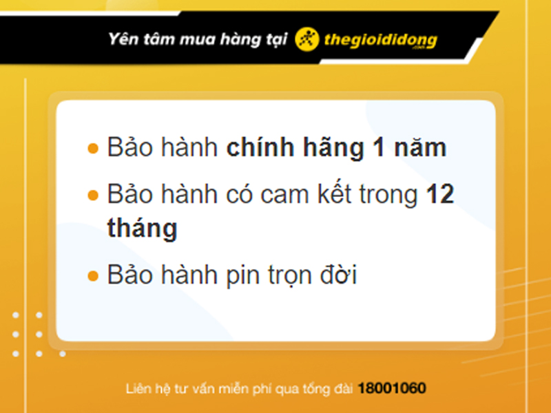 Chính sách bảo hành tại Thế Giới Di Động