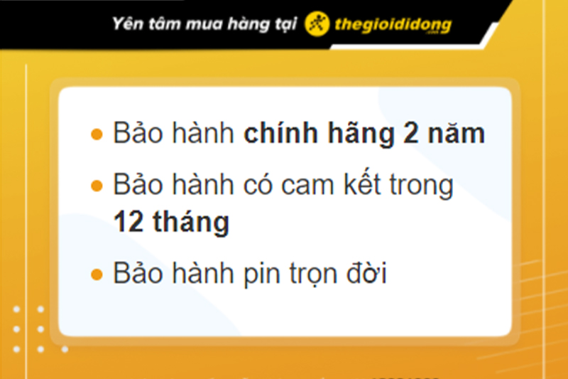 Chính sách bảo hành của TGDĐ