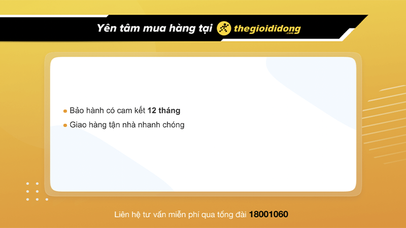 Chế độ bảo hành sẽ tùy thuộc vào từng sản phẩm, thời gian