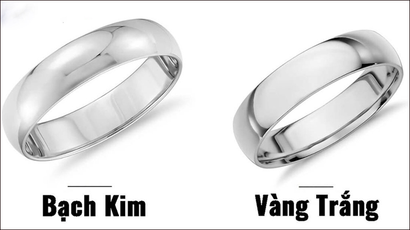 Nhẫn bạch kim và vàng trắng