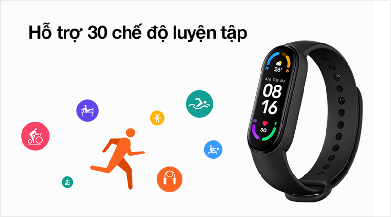 Hỗ trợ 30 chế độ luyện tập thể thao