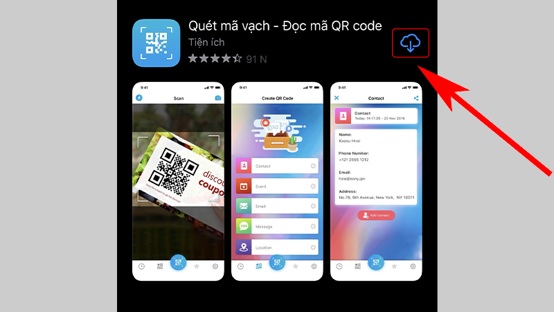 Tải ứng dụng quét mã code