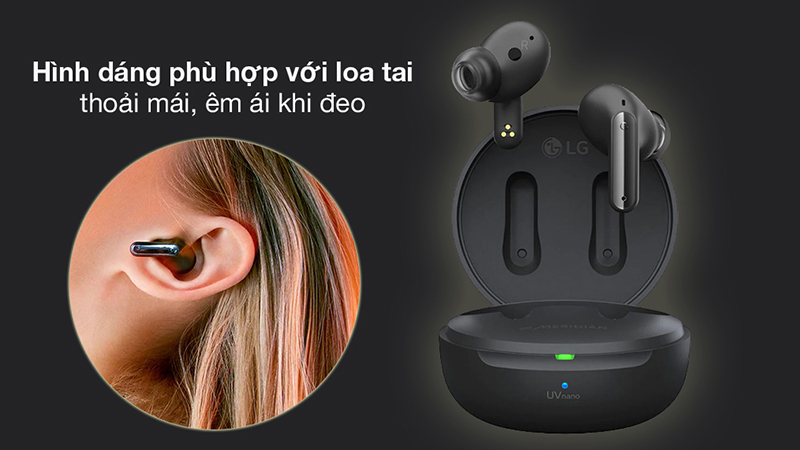 Tai nghe Bluetooth LG TONE-FP8 mang lại cảm giác thoải mái khi đeo