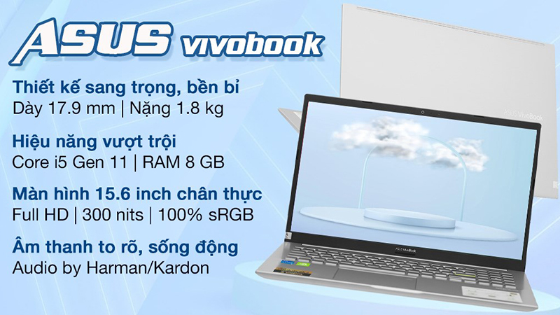  Asus VivoBook A515EP nổi bật với thiết kế sang trọng, thanh lịch