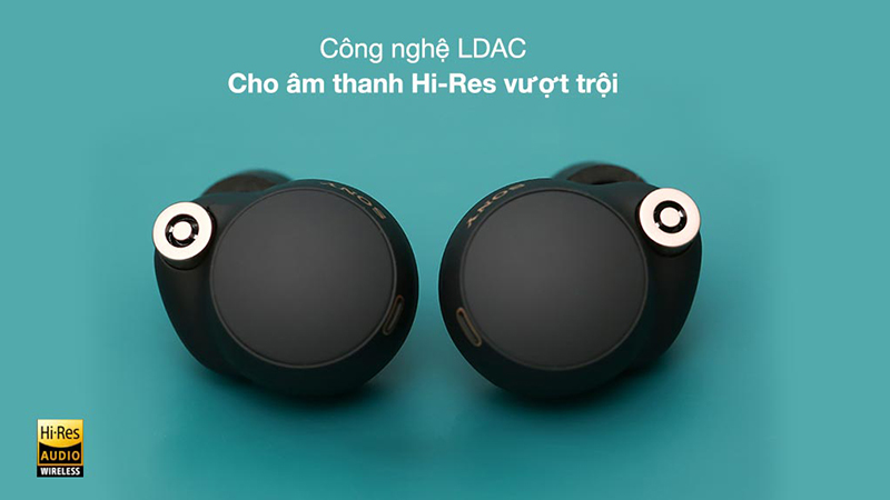 WF-1000XM4 được hỗ trợ nghe âm thanh Hi-Res nhờ công nghệ LDAC