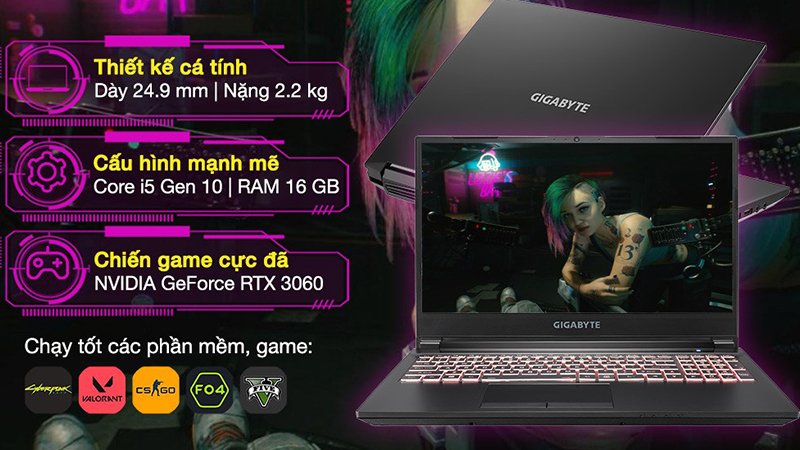 Laptop Gigabyte Gaming G5 i5