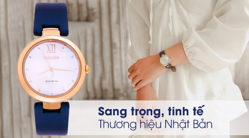 Đồng hồ nữ Citizen EM0533-15D - Eco-Drive có thiết kế sang trọng và tinh tế