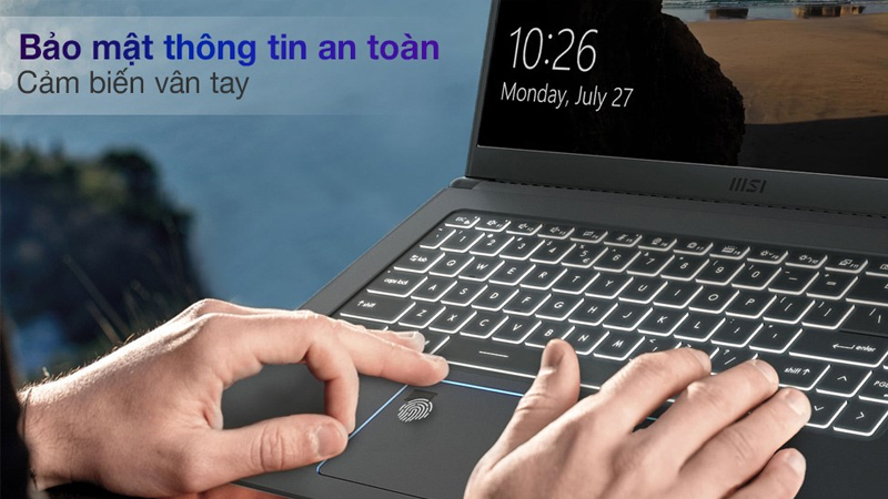 Hệ thống bảo mật vân tay của laptop