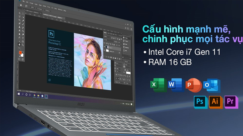 Laptop có cấu hình mạnh mẽ