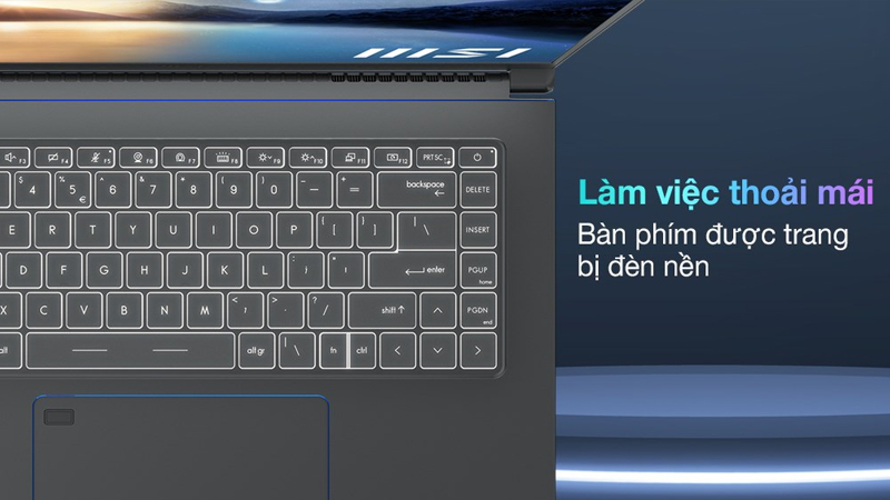 Bàn phím laptop được trang bị đèn nền