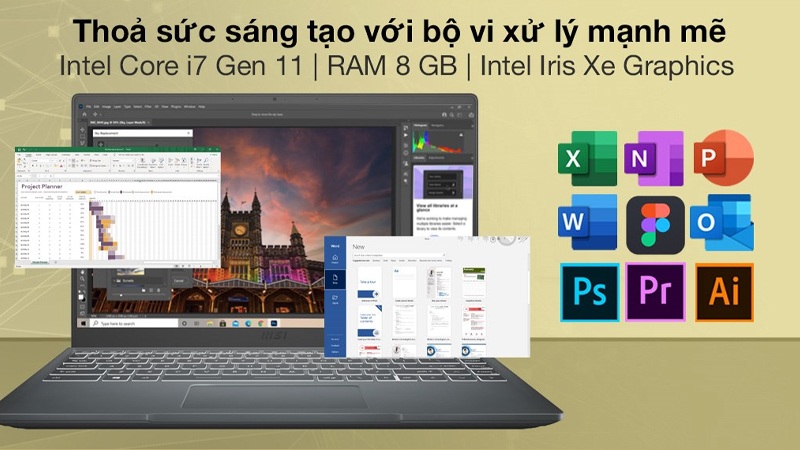 Cấu hình laptop mạnh mẽ, hiệu năng cao