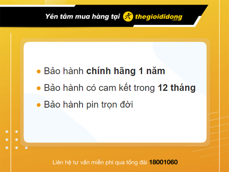 Chính sách bảo hành đồng hồ minh bạch tại Thế Giới Di Động