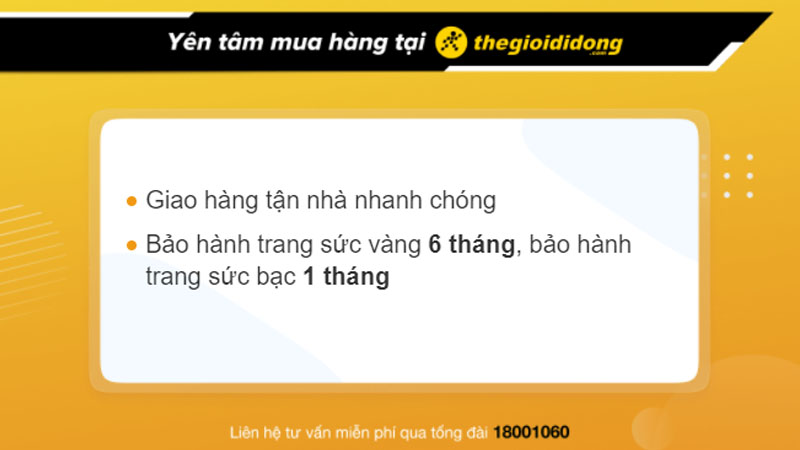 Chính sách bảo hành trang sức tại chuỗi AvaJi- Thế Giới Di Động