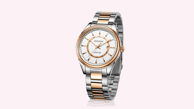 Đồng hồ Rossini 6577T01A với thiết kế đơn giản nhưng mạnh mẽ