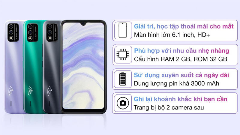 Điện thoại Itel L6006 có thiết kế tối giản, trẻ trung 