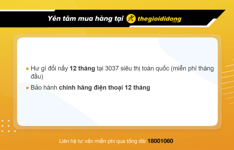 Chính sách bảo hành tại Thế Giới Di Động