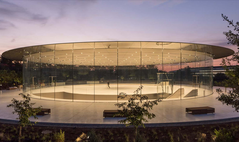 Hình ảnh khán phòng Steve Jobs Theater ở Mỹ