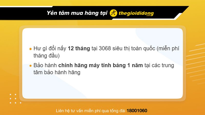 Chính sách bảo hành hấp dẫn tại Thế Giới Di Động