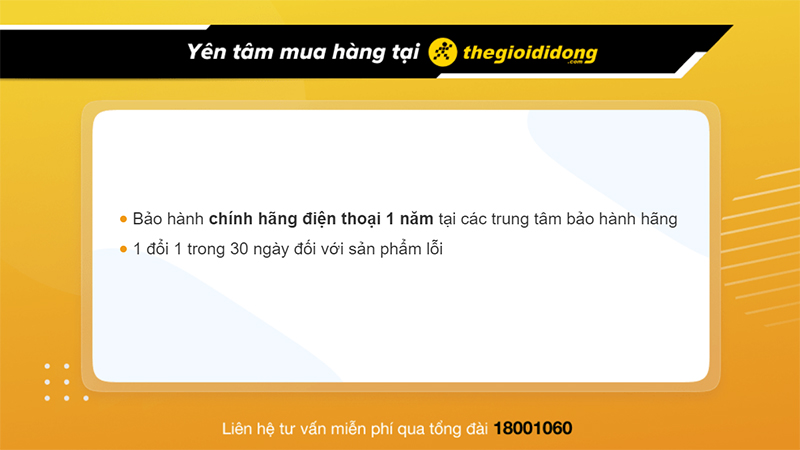 Chính sách bảo hành điện thoại hấp dẫn tại Thế Giới Di Động