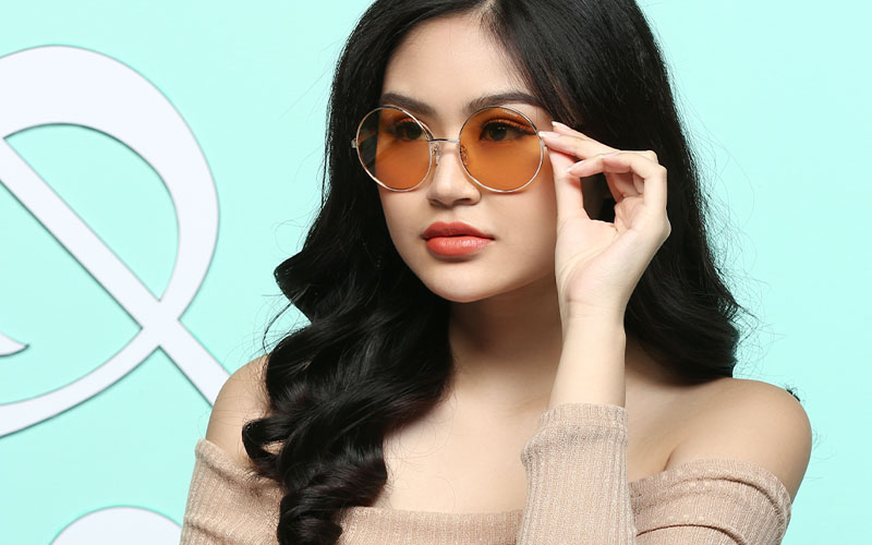 Mắt kính PLD4052S_55_L7Q_HE gọng tròn với màu sắc tươi trẻ