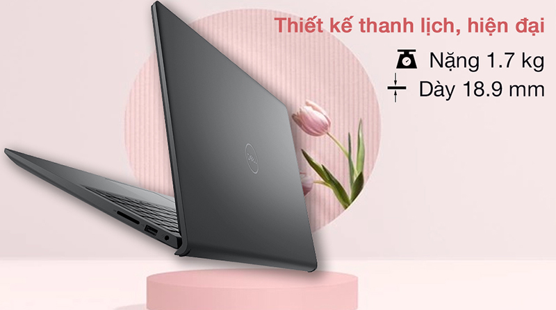 Laptop Dell Inspiron 15 có thiết kế thanh mảnh, sang trọng