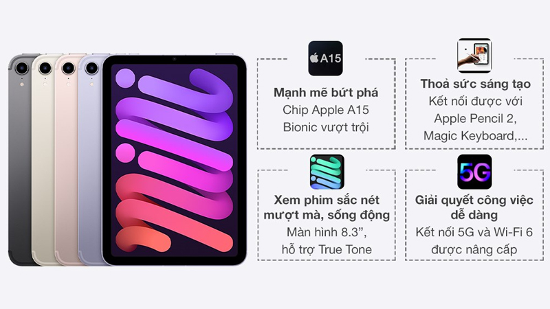 Giảm 1 triệu khi mua iPad mini 6 WiFi có thanh toán cuối từ 10 triệu trở lên thông qua thẻ tín dụng SCB