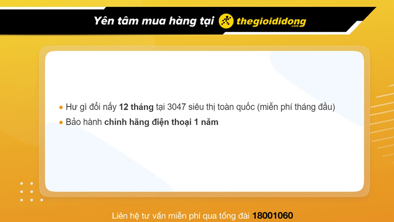 Chính sách bảo hành điện thoại tại Thế Giới Di Động