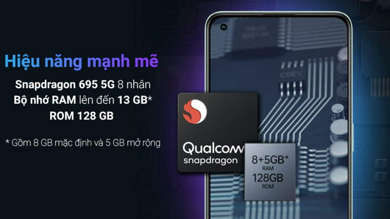 Chip Snapdragon 695 mạnh mẽ