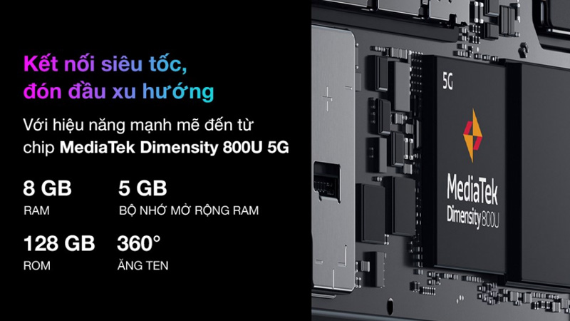 Chip MediaTek Dimensity 800U siêu tốc