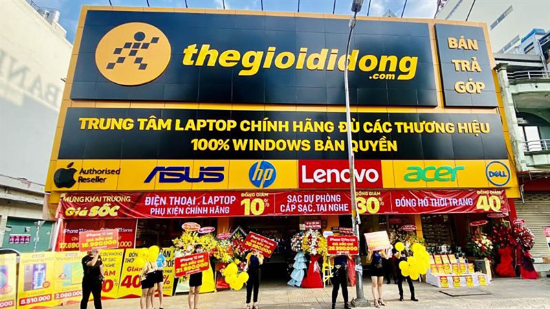 Thế Giới Di Động và Điện máy XANH là địa điểm mua laptop chính hãng uy tín