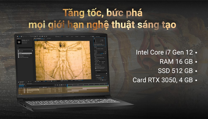 MSI Creator M16 2022 có cấu hình hoạt động vượt trội