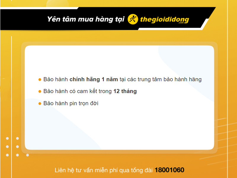 Chính sách bảo hành tại Thế Giới Di Động