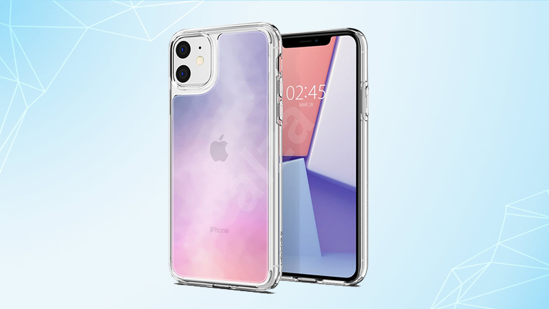 Ốp lưng iPhone 11 Nhựa dẻo Spigen Crystal Hybrid Quartz chất liệu nhựa dẻo đàn hồi