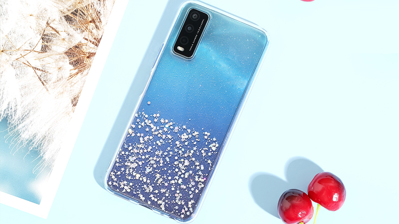 Ốp lưng Vivo Y20/Y20S/Y12S Nhựa cứng viền dẻo Bling Star TPU PC COSANO đẹp lung linh