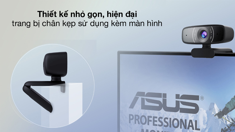 Webcam 1080p Asus C3 Đen