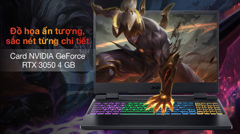 Card rời GeForce RTX 3050 4 GB đồ họa ấn tượng