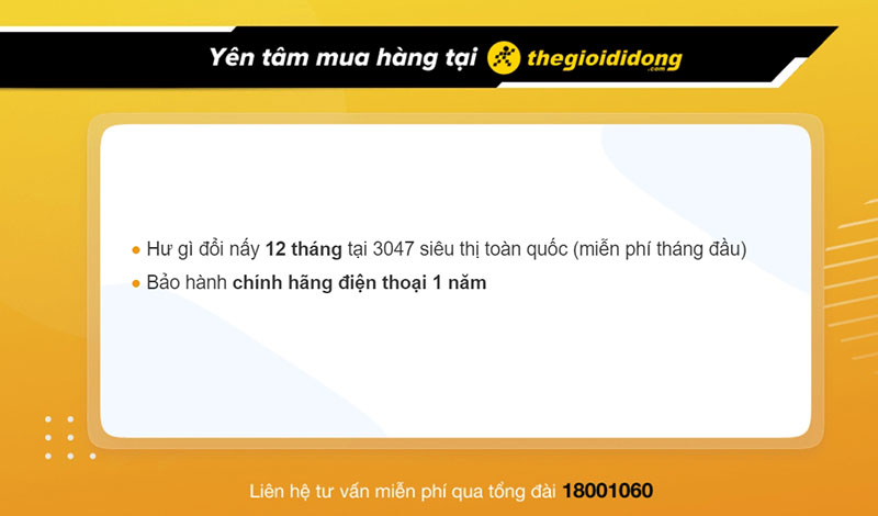 Chính sách bảo hành hấp dẫn khi mua điện thoại Realme tại Thế Giới Di Động