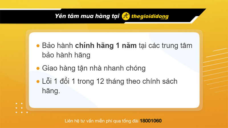 Chính sách bảo hành tại TGDĐ