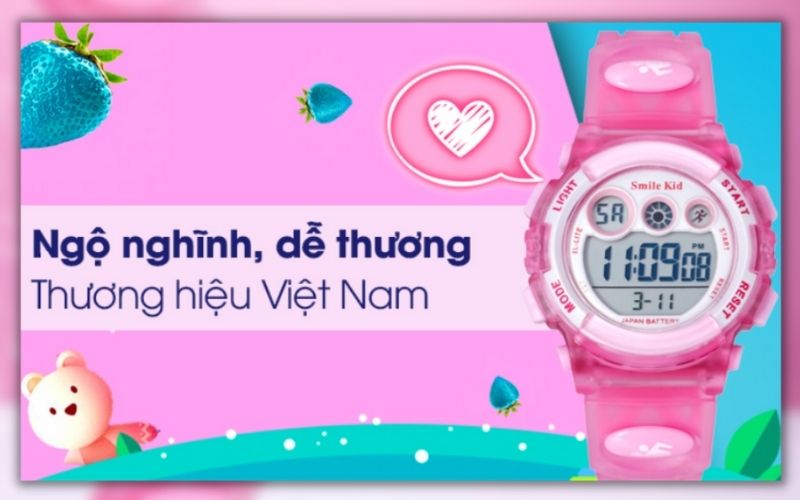 Đồng hồ Smile Kid SL023-01 thiết kế nữ tính nhưng không thiếu sự năng động