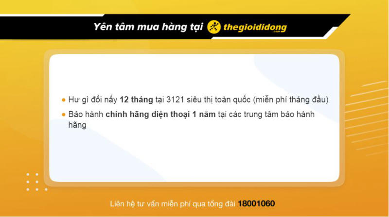 Chính sách bảo hành điện thoại khi mua tại Thế Giới Di Động