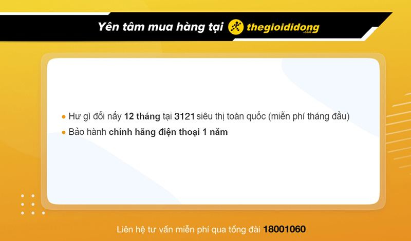 Chính sách bảo hành điện thoại tại Thế Giới Di Động