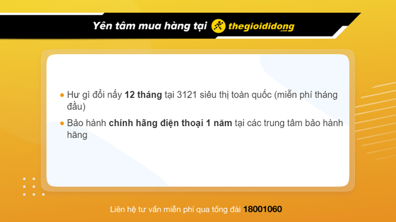 Chính sách bảo hành chính hãng tại Thế Giới Di Động