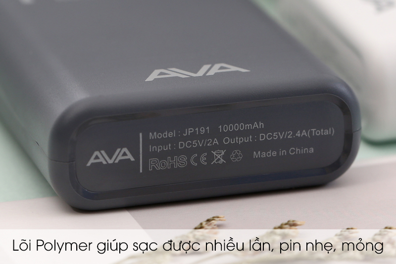 Lõi Polymer giúp sạc được nhiều lần mà không chai pin