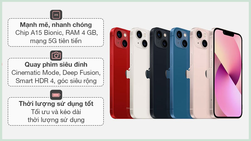 iPhone 13 256GB sở hữu cụm camera xếp chéo cùng nhiều cải tiến ấn tượng