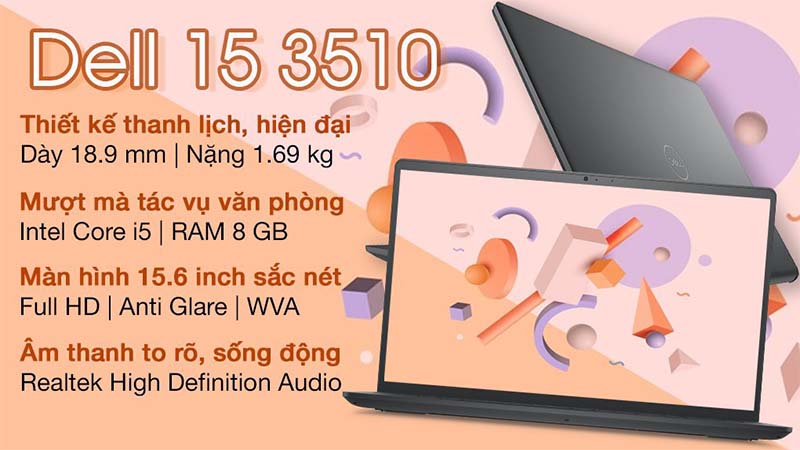 Màn hình 15.6 inch sắc nét cho bạn dễ dàng quan sát